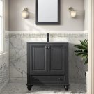 French Grey-30 Inch_30" Bathroom Vanity Sink Combo Vintage Style with Painted Solid Wood Constructio