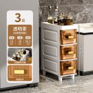 A 3 layers_Bathroom Crack Cabinet Storage Shelf Narrow Slit Storage Cabinet Toilet Storage Cabinet F