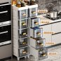 A 4 layers_Bathroom Crack Cabinet Storage Shelf Narrow Slit Storage Cabinet Toilet Storage Cabinet F