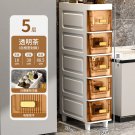 A 5 layers_Bathroom Crack Cabinet Storage Shelf Narrow Slit Storage Cabinet Toilet Storage Cabinet F