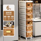 A 6 layers_Bathroom Crack Cabinet Storage Shelf Narrow Slit Storage Cabinet Toilet Storage Cabinet F