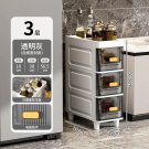 B 3 layers_Bathroom Crack Cabinet Storage Shelf Narrow Slit Storage Cabinet Toilet Storage Cabinet F