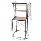 Black-Oak_Washer and Dryer Storage Shelf Bathroom Space Saving Organizer Standing Rack