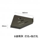 gray  18x18cm_Light Luxury Creative Stainless Steel Corner Shelf Bathroom Toilet Triangle Shelf bath