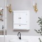 White_Bathroom Cabinet Wall Mounted, Small Bathroom Wall Cabinet Over Toilet, Medicine Cabinet Organ