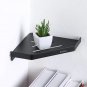 Black S_Wall Mounted Bathroom Corner Shelf Stainless Steel Adhesive Rustproof No-Drilling Shampoo Ho