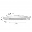 Silver S_Wall Mounted Bathroom Corner Shelf Stainless Steel Adhesive Rustproof No-Drilling Shampoo H