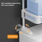 1layer White_Toilet Rack No Drilling Shelf Above the Toilet Tank Bathroom Kitchen Storage Rack Shamp