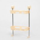 2layer Beige_Toilet Rack No Drilling Shelf Above the Toilet Tank Bathroom Kitchen Storage Rack Shamp