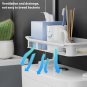 2layer Gray_Toilet Rack No Drilling Shelf Above the Toilet Tank Bathroom Kitchen Storage Rack Shampo