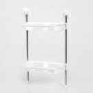 2layer White_Toilet Rack No Drilling Shelf Above the Toilet Tank Bathroom Kitchen Storage Rack Shamp