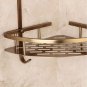 A_Antique Bronze Corner Basket Shelf Brushed Space aluminum Bathroom Accessories Product 2 Layers