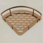 A_Antique Bronze Corner Basket Shelf Brushed Space aluminum Bathroom Accessories Product 2 Layers
