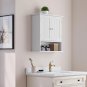 Bathroom C -black_Bathroom Wall Cabinet, Bathroom Cabinet Wall Mount with Doors and Open Shelf, Over