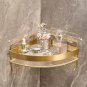 01_Gold Bathroom Storage Rack Non Punching Tripod Wall Mounted Storage Holder Shampoo Shower Gel Sto