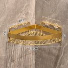 05_Gold Bathroom Storage Rack Non Punching Tripod Wall Mounted Storage Holder Shampoo Shower Gel Sto