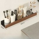 50CM_Bathroom shelves，wood towel bars no punching toilet storage shelf bathroom organizer and stor