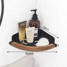 A_Bathroom shelves，wood towel bars no punching toilet storage shelf bathroom organizer and storage