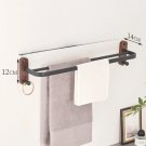 E_Bathroom shelves，wood towel bars no punching toilet storage shelf bathroom organizer and storage