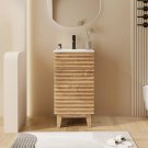 Light Walnut_30" Bathroom Vanity with Sink Combo Mid-Century Floor Cabinet Set with Wood Stripes, Ad