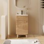 Light Walnut_30" Bathroom Vanity with Sink Combo Mid-Century Floor Cabinet Set with Wood Stripes, Ad