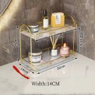 14 white_Bathroom Organizer Countertop, Skincare Toothbrush, Shampoo Rack, Kitchen Storage Shelves, 