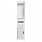 White_Bathroom Cabinets,80x15.5x15CM Bathroom Toilet Furniture Cabinet White Wood Cupboard Shelf Tis