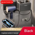 Style L black_Toilet Blower Holder Shelf ，Hair Dryer Holder Bathroom Accessories Wall Dryer Cradle