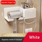 Style M white_Toilet Blower Holder Shelf ，Hair Dryer Holder Bathroom Accessories Wall Dryer Cradle