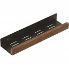 Walnut wood-Black_Black Walnut Wood Bathroom Storage Shelf Wall Mounted Toilet Non Perforated Bathro