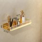 30CM_Gold storage rack wall mounted bathroom wash towel storage rack shampoo skincare product storag