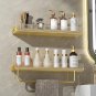 50CM-With rod_Gold storage rack wall mounted bathroom wash towel storage rack shampoo skincare produ