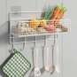 1pc White_Punch-free Bathroom Shelf Wall Mounted Kitchen Storage Rack Square Shampoo Storage Shelves