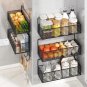 2pcs White_Punch-free Bathroom Shelf Wall Mounted Kitchen Storage Rack Square Shampoo Storage Shelve