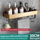 30cm-5hook-pole_YUNJIEYA Kitchen Hardware Shelf Hanger Bathroom Accessories Sets Golden Black Towel 