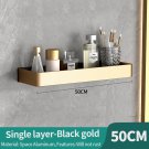 50cm_YUNJIEYA Kitchen Hardware Shelf Hanger Bathroom Accessories Sets Golden Black Towel Bar Rack wi