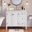 36" Bathroom Vanity with Sink Combo, Modern Bathroom Storage Cabinet with Sintered Stone Countertop 