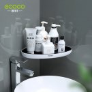 black_ECOCO Corner Bathroom Organizer Shelf Shampoo Cosmetic Storage Rack Wall Mounted Kitchen House