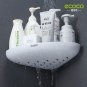 GRAY_ECOCO Corner Bathroom Organizer Shelf Shampoo Cosmetic Storage Rack Wall Mounted Kitchen Househ