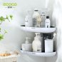 GRAY_ECOCO Corner Bathroom Organizer Shelf Shampoo Cosmetic Storage Rack Wall Mounted Kitchen Househ