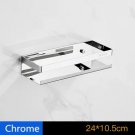 23cm chrome_Bathroom Shelf Stainless Steel Shower Rack Corner Shelf Square Bath Shower Shelf Nail Fr