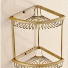2 layer vintage_Vidric Luxury Gold/Chrome/Vintage bathroom brass shelves shampoo holder corner bath 