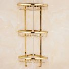 3 layer gold_Vidric Luxury Gold/Chrome/Vintage bathroom brass shelves shampoo holder corner bath bas
