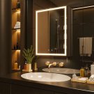 20 x 28 Inch LED Lighted Bathroom Medicine Cabinet with Sockets & USBs, Defogger, Dimmable, 3 Co