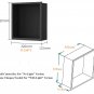 Black Lacquer_1Piece Square SUS304 Lacquered Recessed Bath Wall Niche LED Light Single Shelf Organiz