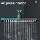 Sliver A_Big Panel Large Flow Supercharge Rainfall Ceiling Mounted Shower Head 360 Rotation High Pre
