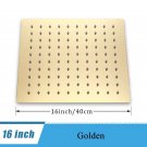 Golden_Suguword Chrome Stainless Steel Ultrathin Shower Head Large Flow High Pressure Rainfall Squar