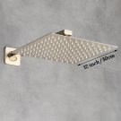 Brush Gold 12 inch_Rainfall Shower Head 8"/10"/12" Square Bathroom Ultrathin Rain Top Shower Head wi