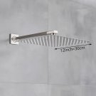 Brush Nickel 12 inch_Rainfall Shower Head 8"/10"/12" Square Bathroom Ultrathin Rain Top Shower Head 