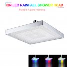 Multiple Colors LED_LED Rain Shower Head High Pressure Shower Head Water Save Automatically Color-Ch